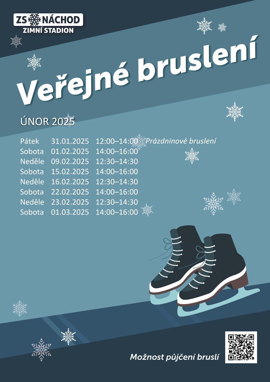 PlakátVeřejné bruslení - únor 2025