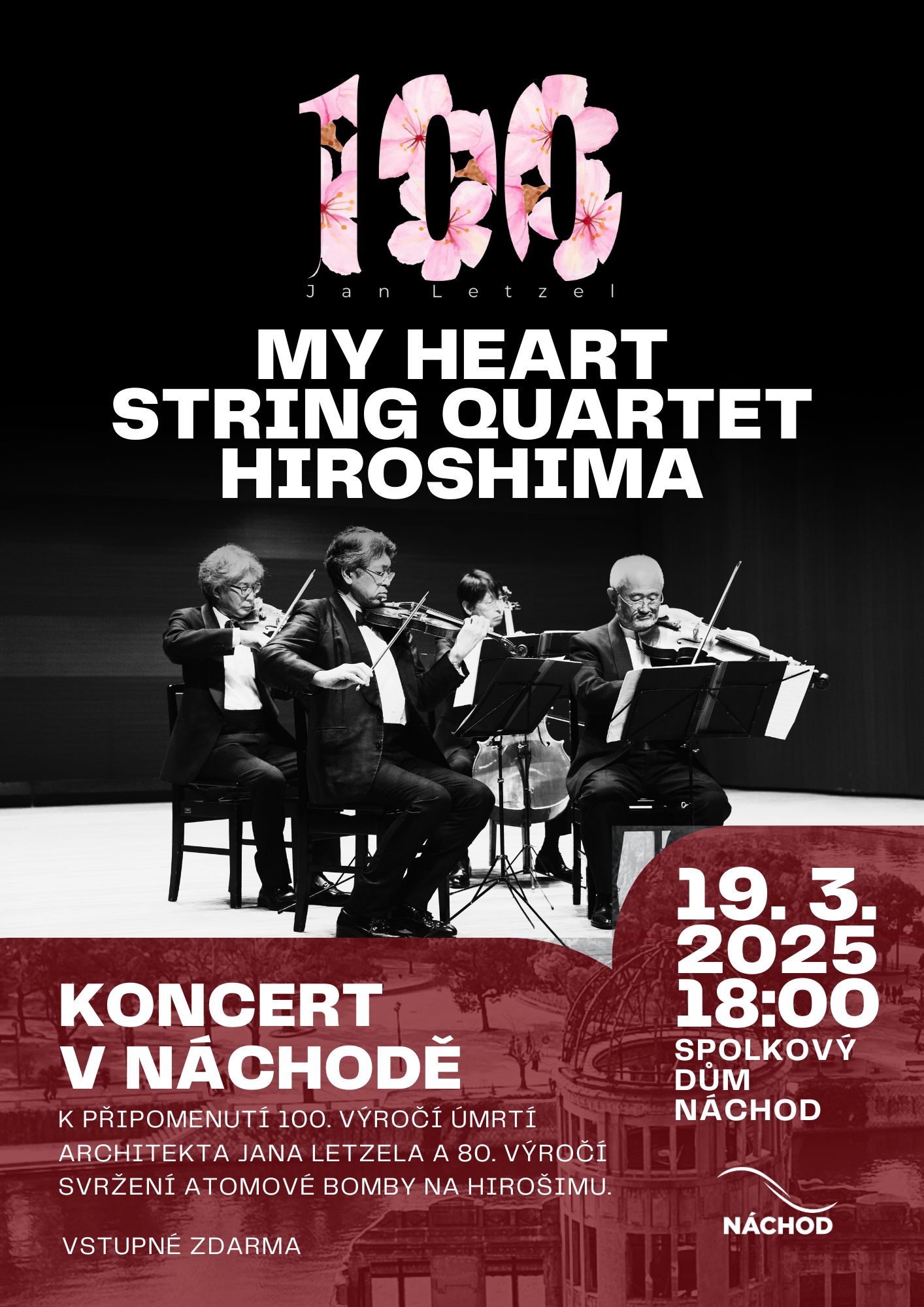 PlakátMy Heart String Quartet Hiroshima v Náchodě
