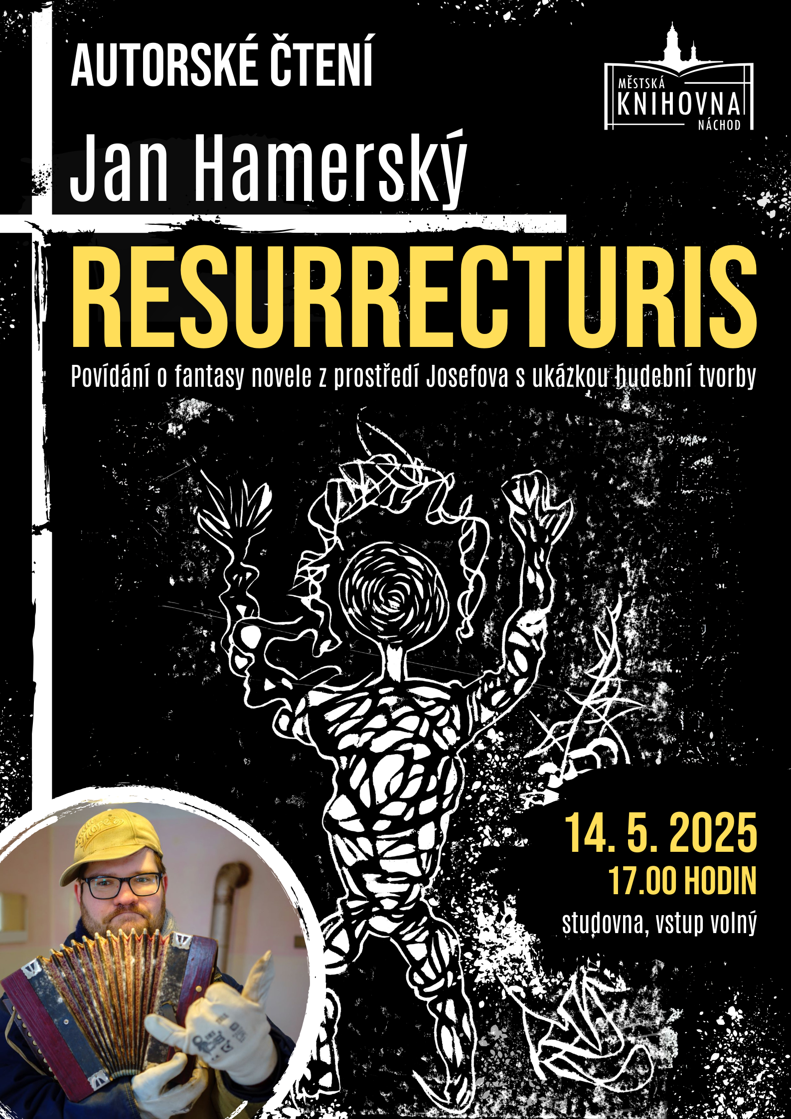 PlakátAutorské čtení Jana Hamerského