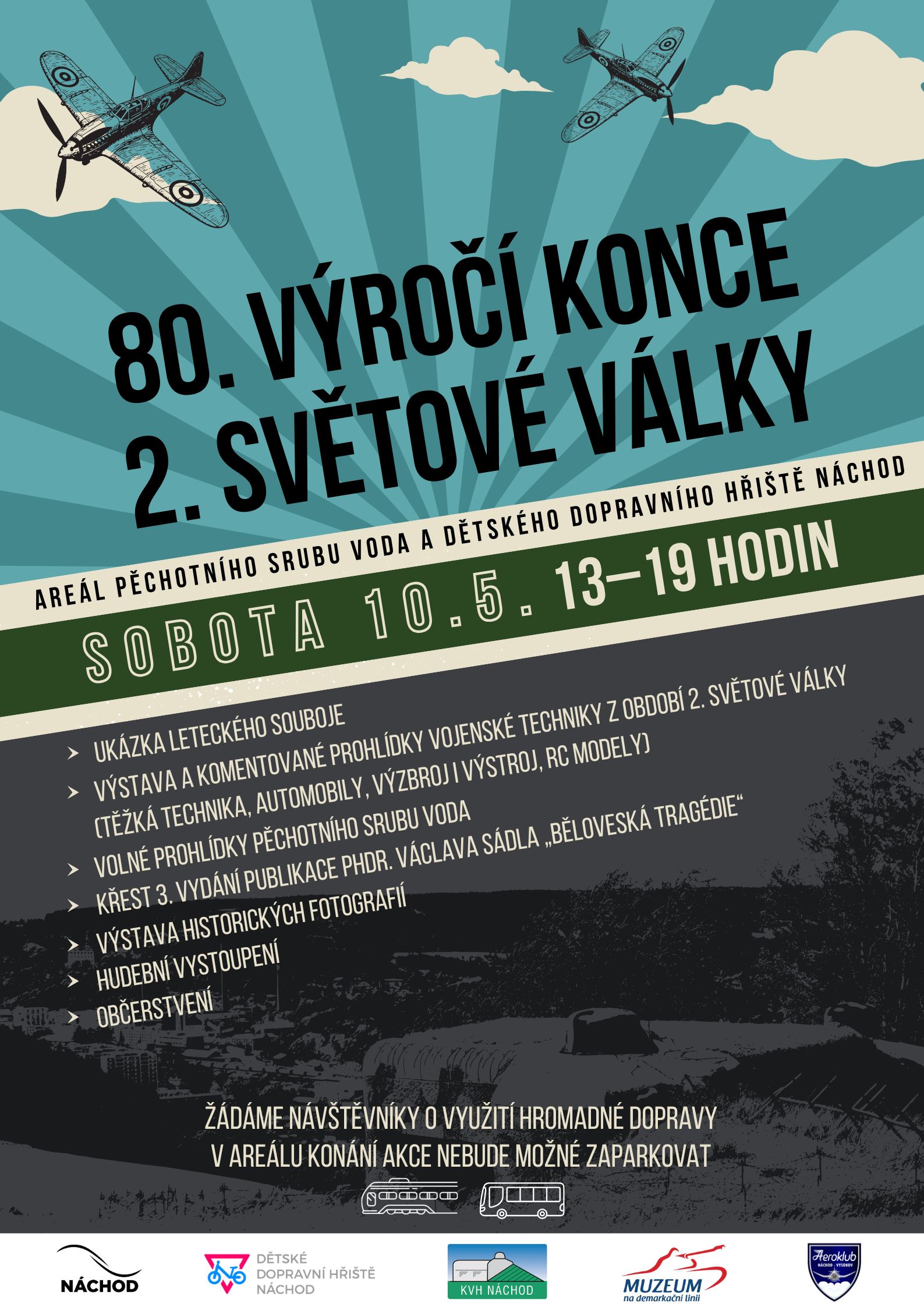Plakát80. výročí konce 2. světové války