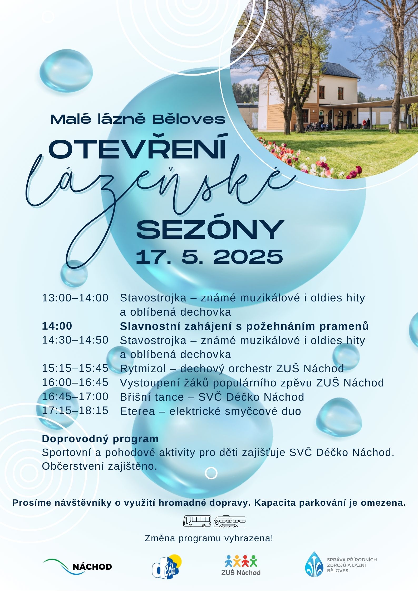 PlakátOtevření lázeňské sezóny v Malých lázních Běloves