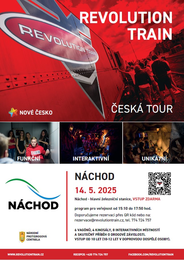 PlakátRevolution Train v Náchodě