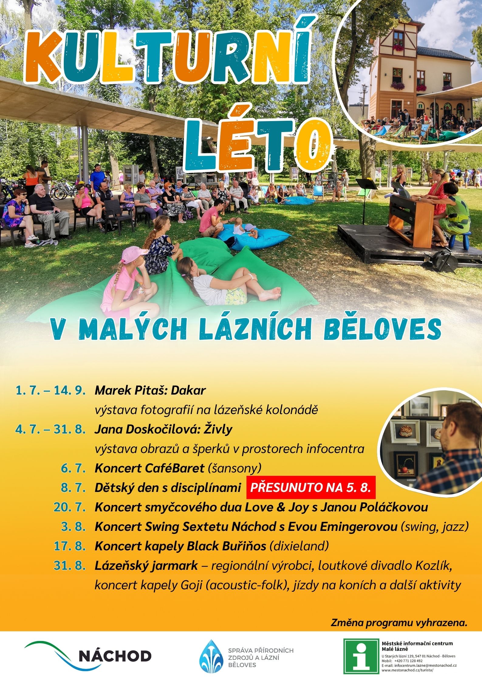 PlakátKulturní léto v Malých lázních Běloves