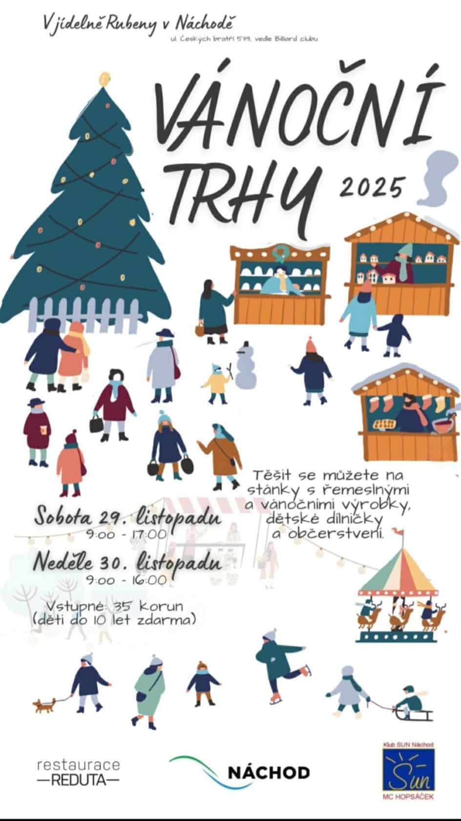 PlakátVánoční trhy v jídelně Rubeny