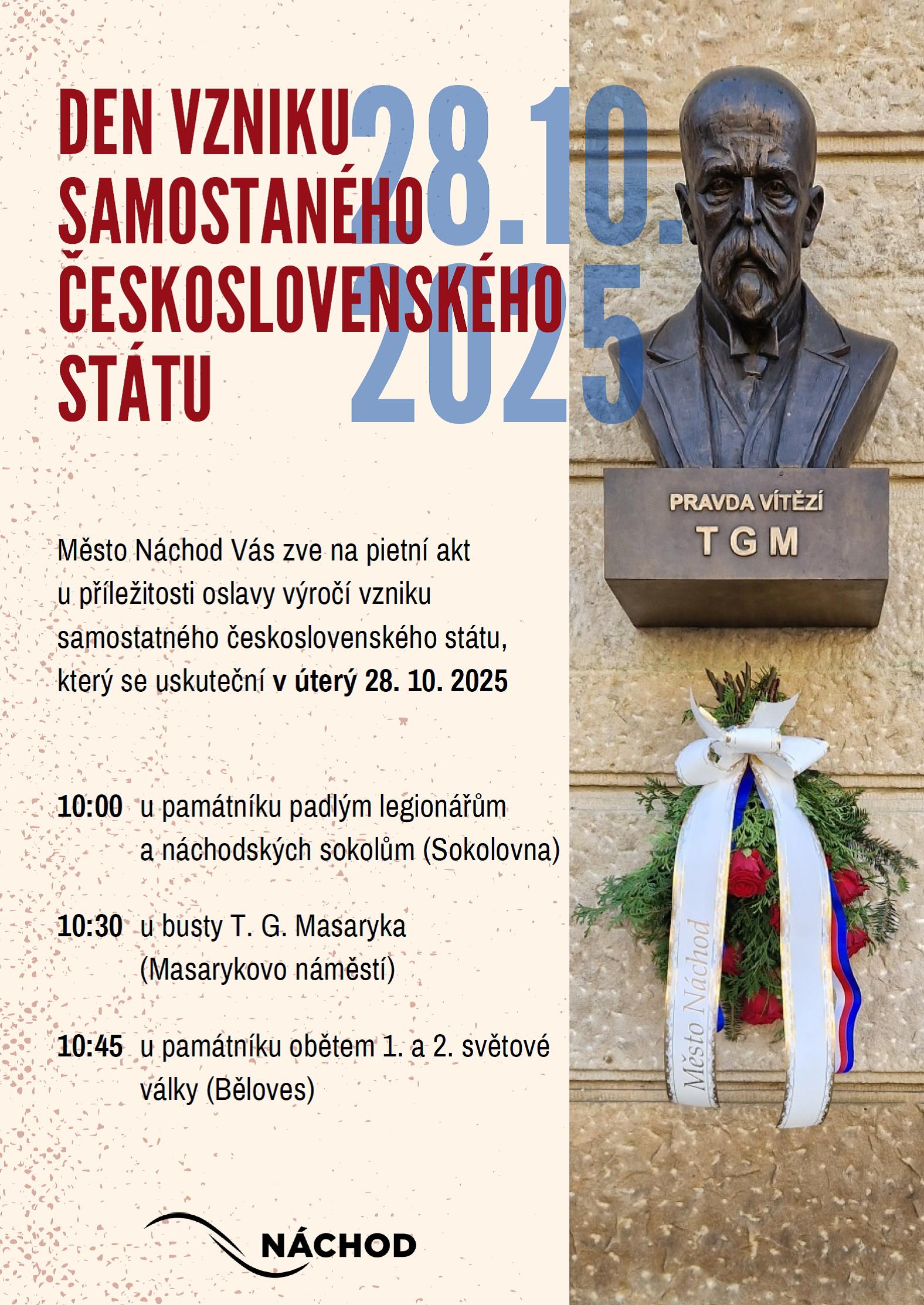 PlakátPietní akt 28. října