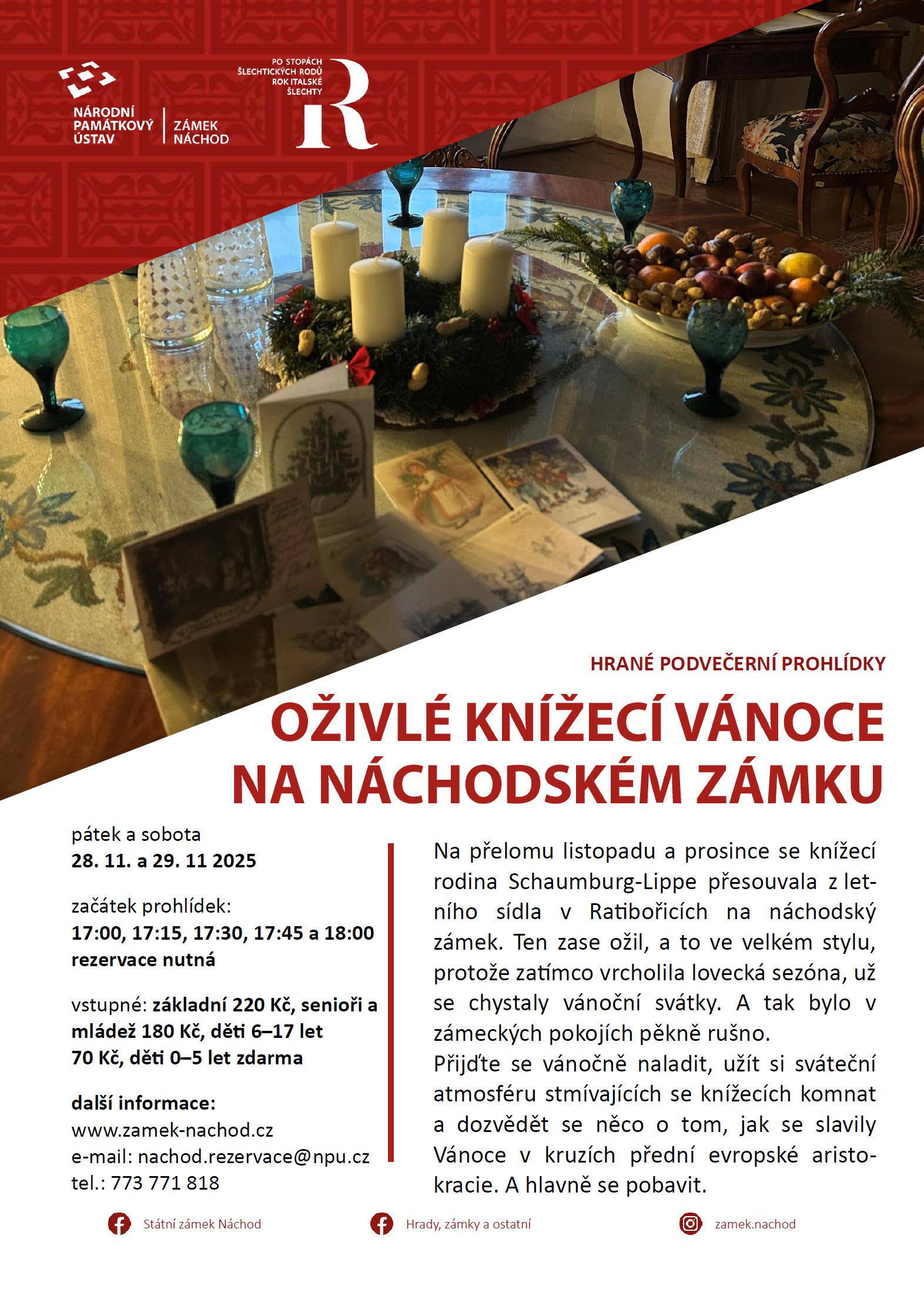 PlakátOživlé knížecí Vánoce na náchodském zámku