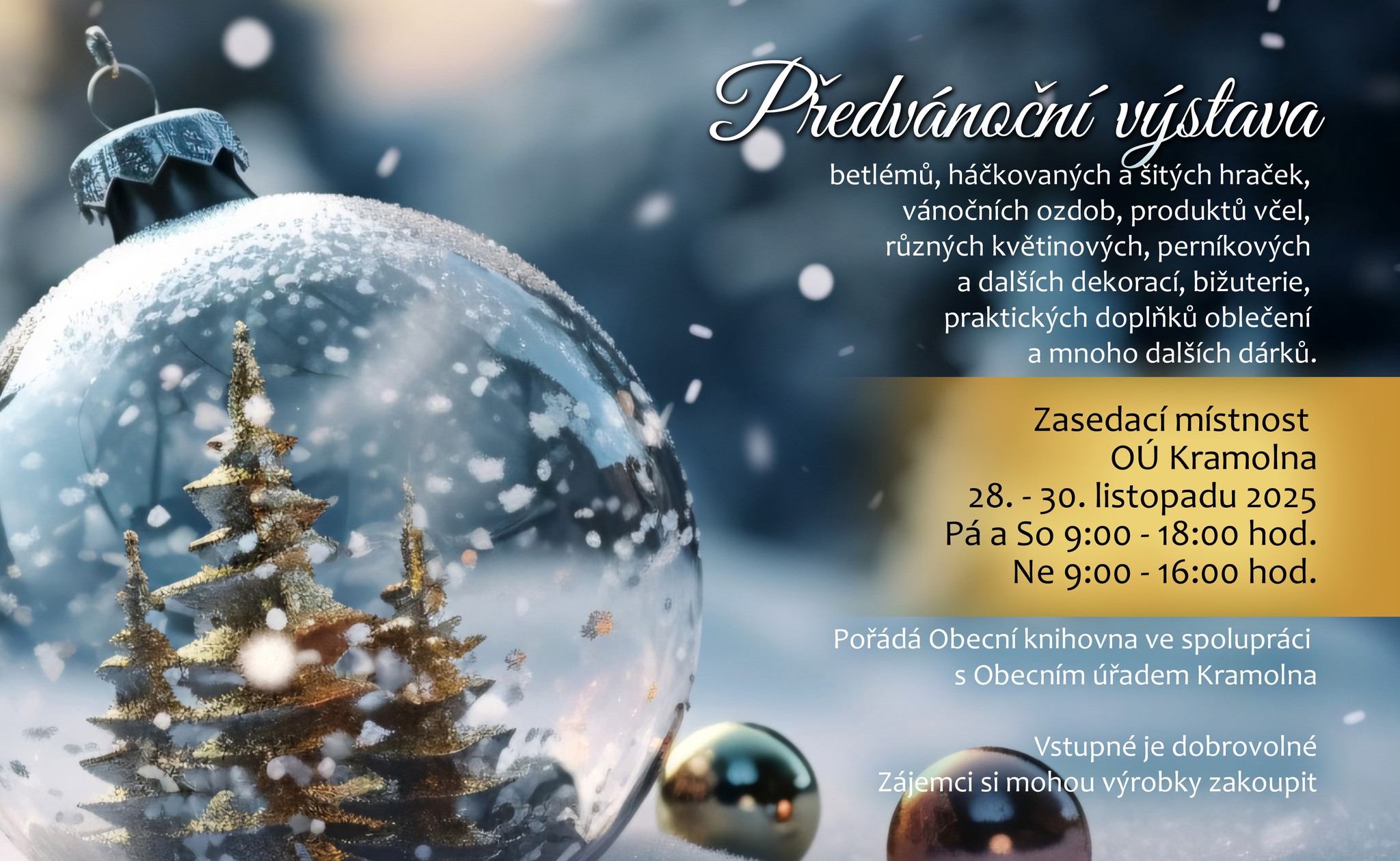 PlakátPředvánoční výstava na Kramolně