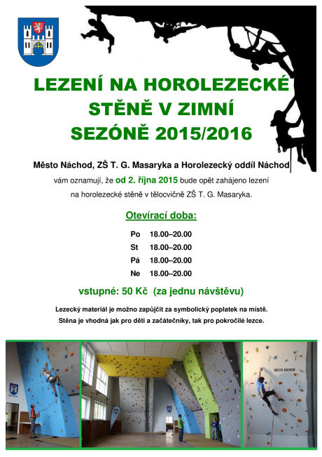 HOROLEZECKÁ STĚNA NA ZŠ TGM