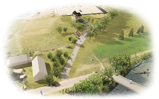 Letecký pohled Malé lázně Běloves